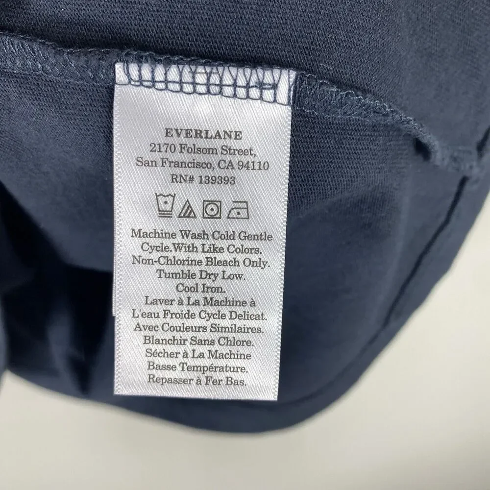 Everlane Men's Short Sleeve Crew Tee in Slate Blue - Picture 4 of 9